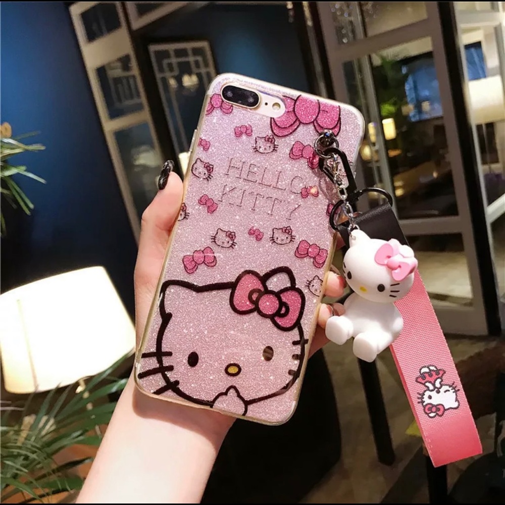 iPhone XS Max Hello Kitty Case with strap & stand - Picture 1 of 3